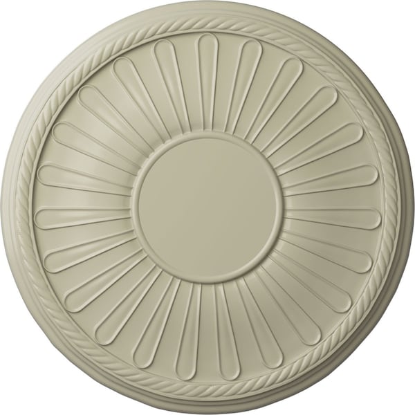 Ekena Millwork Leandros Ceiling Medallion (Fits Canopies up to 6 3/8"), 19 7/8"OD x 1 1/4"P, Clear Yellow CM22LNCYF - main